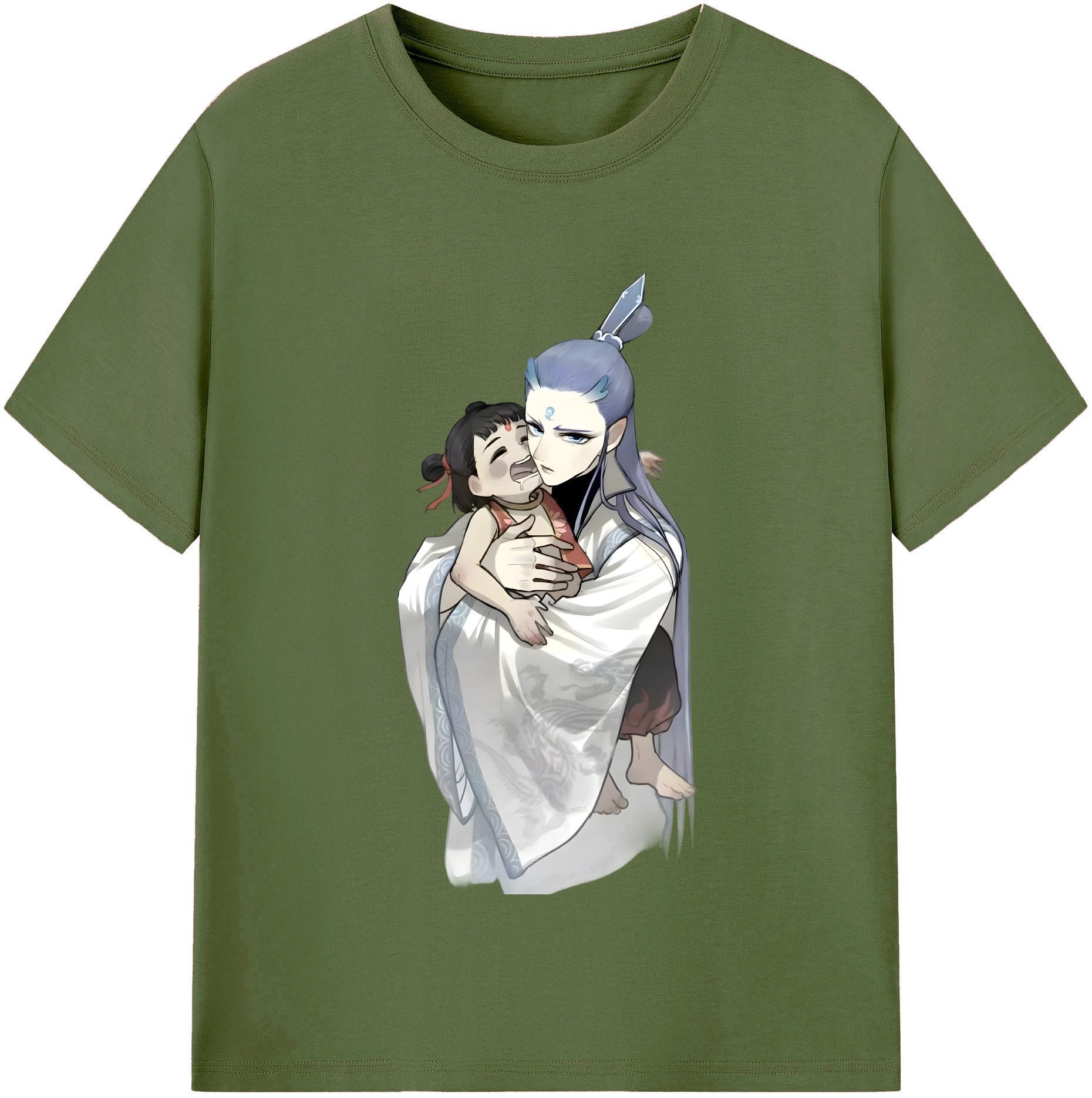 （画像用） Ne Zha 2 ナタ 魔童の大暴れ 綿100％半袖Tシャツ（フロントプリント）